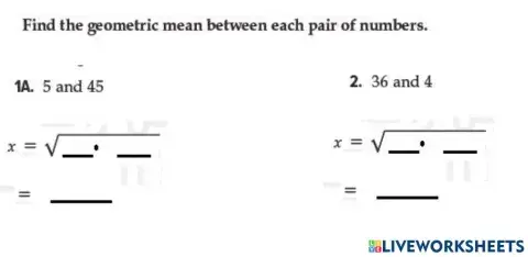 Geometric mean
