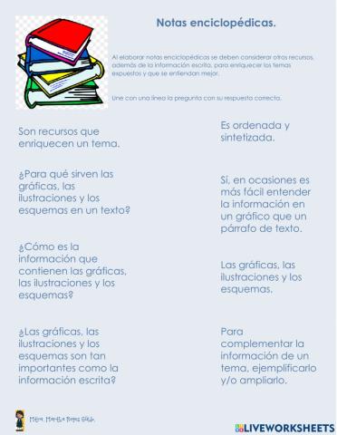 Notas enciclopédicas y recursos gráficos.