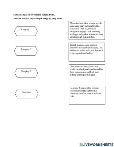 Sajak Kita Umpama Sehelai Daun