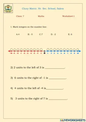 Class 7 Maths Ws 1