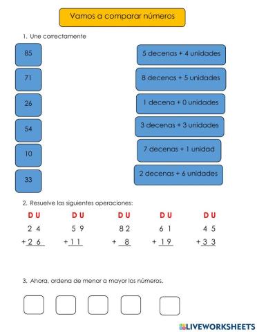 Vamos a comparar números
