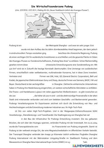 Die Wirtschaftssonderzone Pudong 