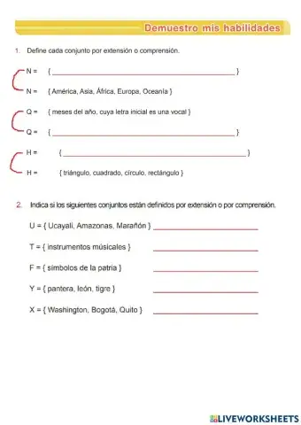 Determinacion de conjuntos