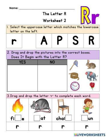 Letter R Worksheet 2