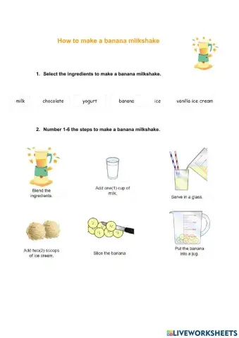 How to make a banana milkshake