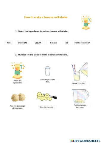 How to make a banana milkshake