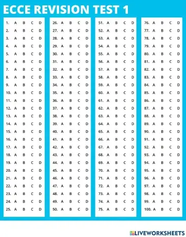 ECCE Revision Test 1