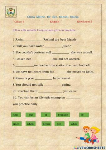 Class 6 English WS 6