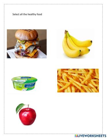 Select all the healthy food