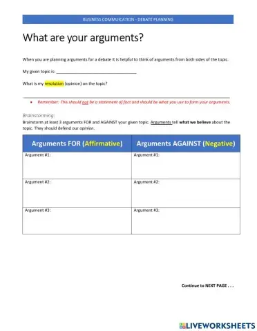BC Lesson 05 What are my Arguments?