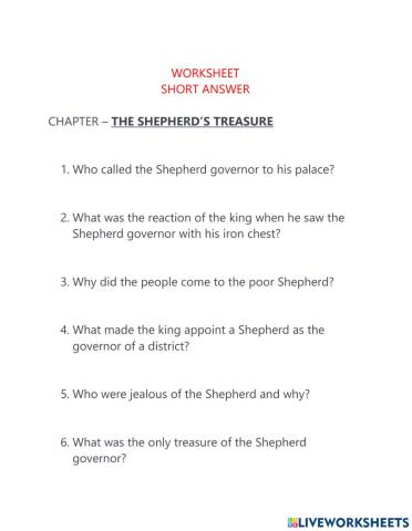 The shepherd's treasure