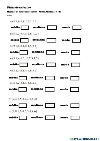 Medidas de tendência central