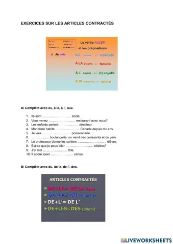Articles contractés