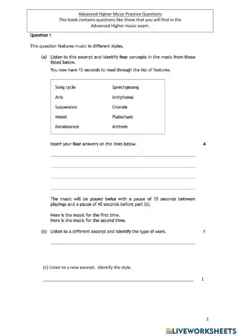 AH Practice questions 1-5