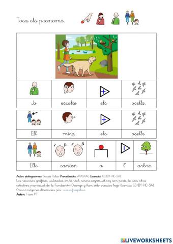 Identificar pronoms.