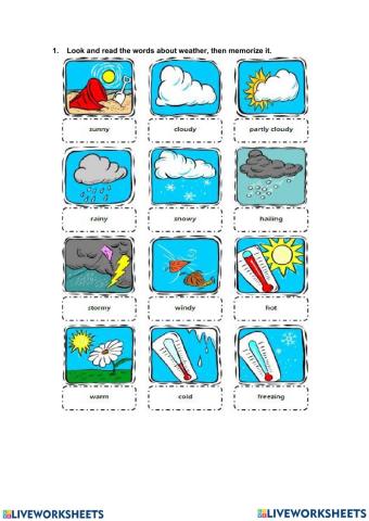 Vocabulary Weather conditions