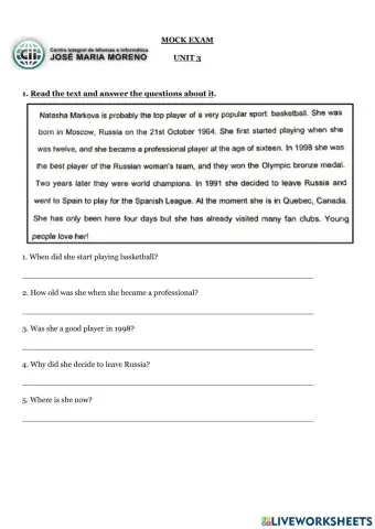 Mock exam 3 - Go getter 3