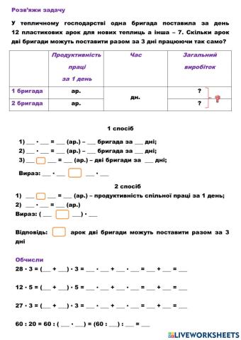 Множення суми на число Повторення