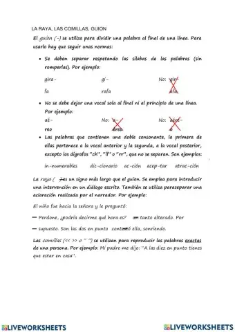 Guion,comillas, raya, puntos suspensivos