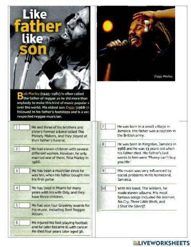 Bob and Ziggy Marley