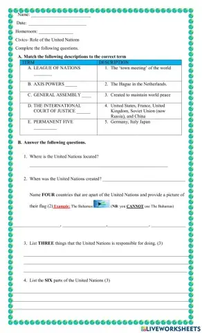 Role of the united nations