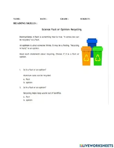 Words- meanings matching