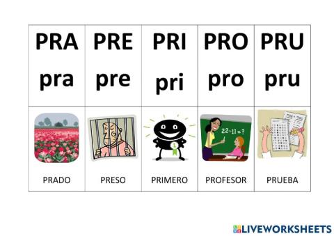 Silabas praprepripropru