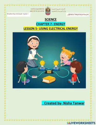 Chapter 6 lesson 5 Using electrical energy