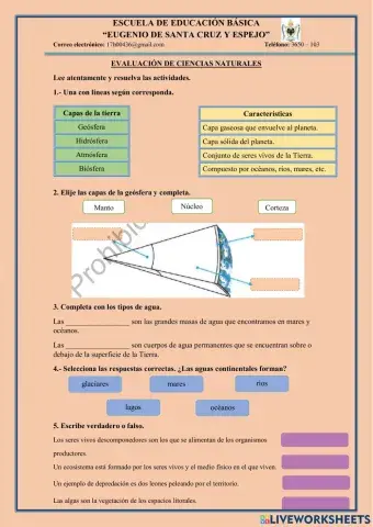 Hidrósfera y biósfera