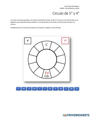 Circulo de 5tas y 4tas