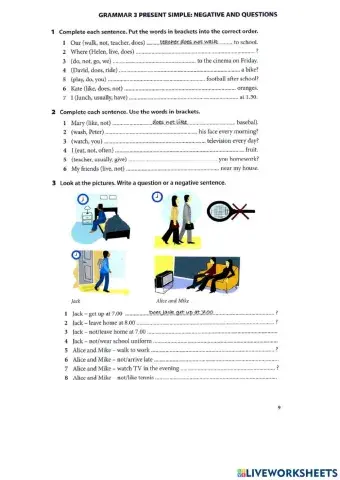 Present Simple: Negative & Interrogative