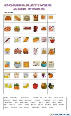 Comparatives and food