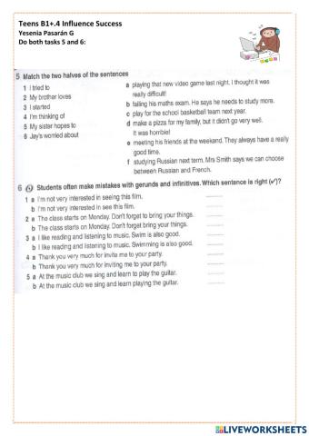 Teens B1+.4 Influence Success