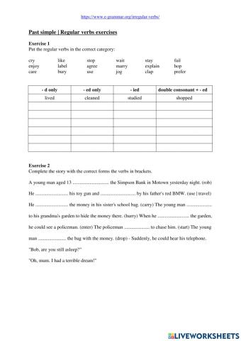 Past Simple: Affirmative