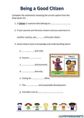 6.3 Comprehends and participates actively in democratic processes. (Second sheet)