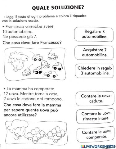 Problemi: scegli la soluzione