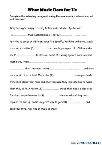 The Influence of Music on Teenagers