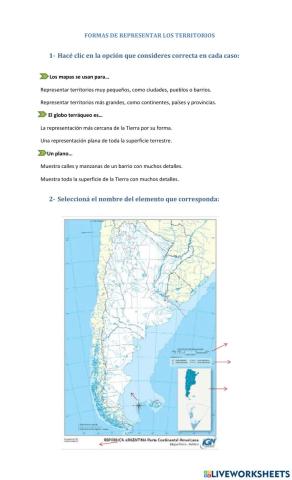 Formas de representar los territorios