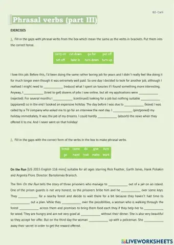 Phrasal verbs- part III