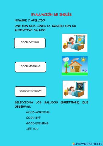 Evaluación de inglés