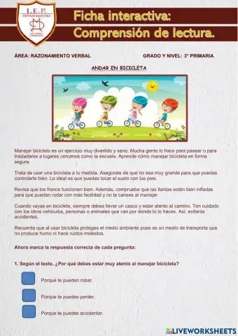 Comprensión de lectura