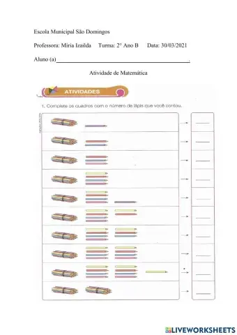 Os número de 11 a 20