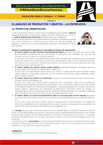 El análisis de productos y objetos – la entrevista