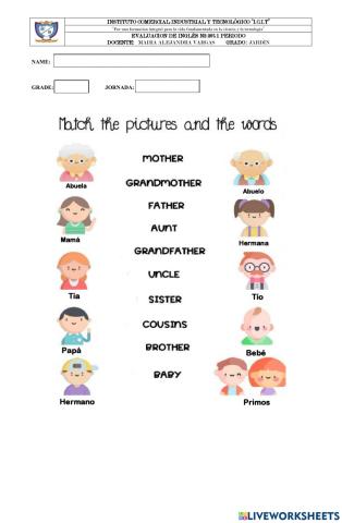 Test Inglés jardín