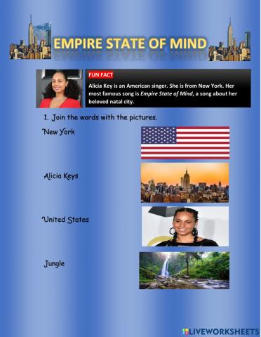 Empire State of Mind- Listening Exercise