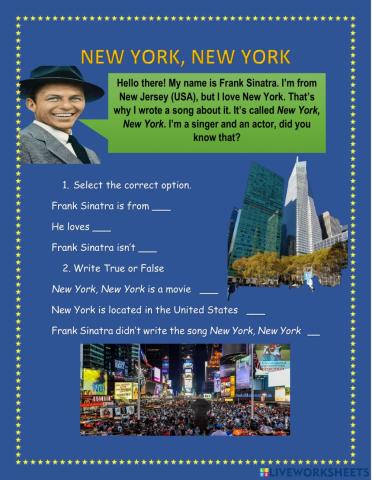 New York, New York: Listening Exercise