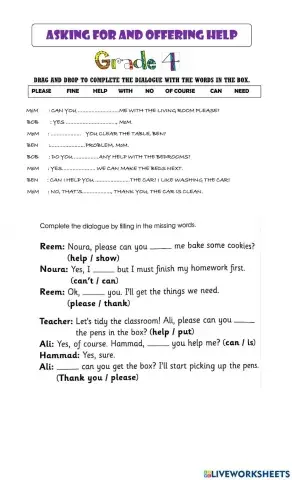 Asking For and Giving Help