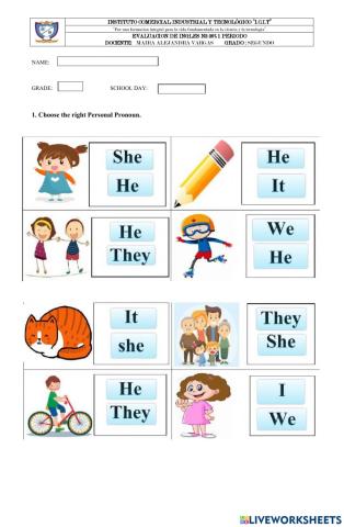 Test Inglés segundo