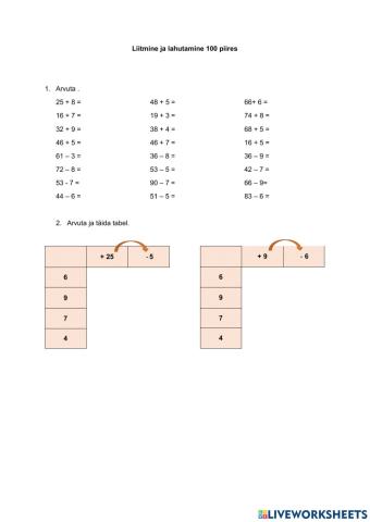 100 piires arvutamine