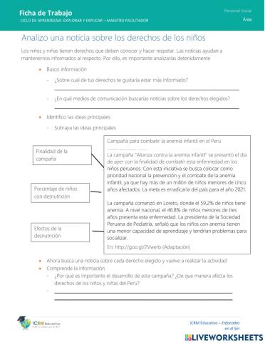 Noticias - derechos del niño